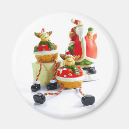 Santa und Reindeer Magnet