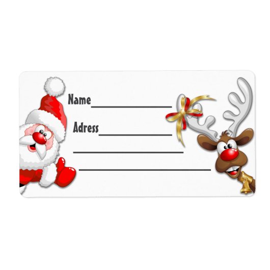 Santa und Reindeer Merry Christmassy Happy Cartoon (Vorne)