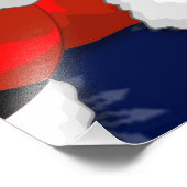 Santa und Reindeer Merry Christmassy Happy Cartoon Fotodruck (Ecke)