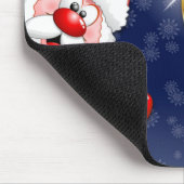 Santa und Reindeer Merry Christmassy Happy Cartoon Mousepad (Ecke)