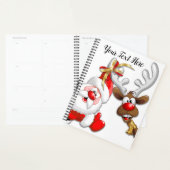 Santa und Reindeer Merry Christmassy Happy Cartoon Planer (Anzeige)