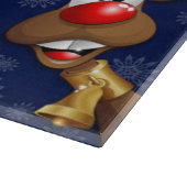 Santa und Reindeer Merry Christmassy Happy Cartoon Schneidebrett (Ecke)