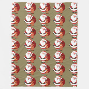 Santa und Reindeer Muster Fleecedecke