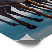 Santa und Reindeer Poster (Ecke)