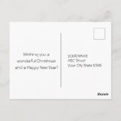 Santa und Reindeer Postkarte (Rückseite)