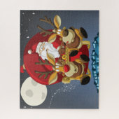 Santa und Reindeer Puzzle (Vertikal)