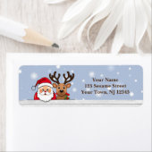 Santa und Reindeer Rücksendeadressen-Aufkleber (Insitu)