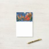 Santa und Reindeer Sleigh Post-it Notes Klebezettel (Auf Schreibtisch)