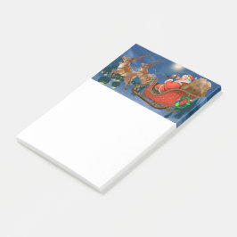 Santa und Reindeer Sleigh Post-it Notes Klebezettel