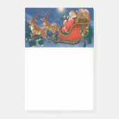 Santa und Reindeer Sleigh Post-it Notes Klebezettel (Vorderseite)