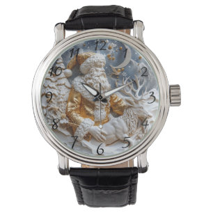 Santa und Rentier Charm Armbanduhr
