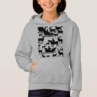 Santa- und Rentier-Weihnachtshoodie für junge Mädc Hoodie
