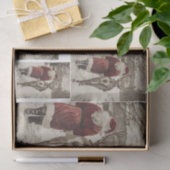 Santa und Rentier zurück in die Scheune Seidenpapier (Geschenk)