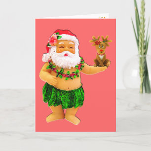Santa und Rentiere Feiertagskarte