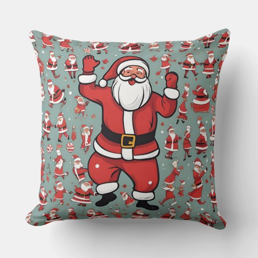 Santa und Rentiere Kissen (Vorderseite)
