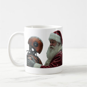Santa und Robo-Elf Kaffeetasse