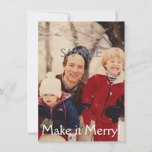 Santa und Rudolf Fotokarte Feiertagskarte