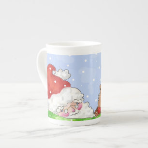 Santa und Rudolf Porzellan Porzellantasse