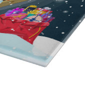 Santa und Rudolph auf dem Dach Schneidebrett (Ecke)