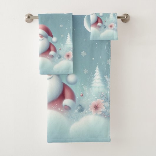 Santa und Rudolph Badhandtuch Set (Insitu)
