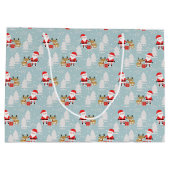 Santa und Rudolph Große Geschenktüte (Rückseite)