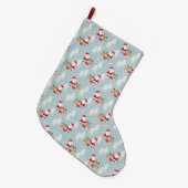 Santa und Rudolph Großer Weihnachtsstrumpf (Vorderansicht (hängend))