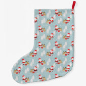 Santa und Rudolph Großer Weihnachtsstrumpf (Rückseite)