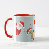 Santa und Rudolph Holiday Tasse (Links)