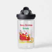 Santa und Rudolph im Weihnachtsliegebereich Persön Trinkflasche (Vorne)