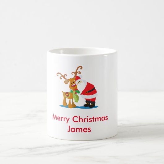 Santa und Rudolph Kaffeetasse (Mittel)