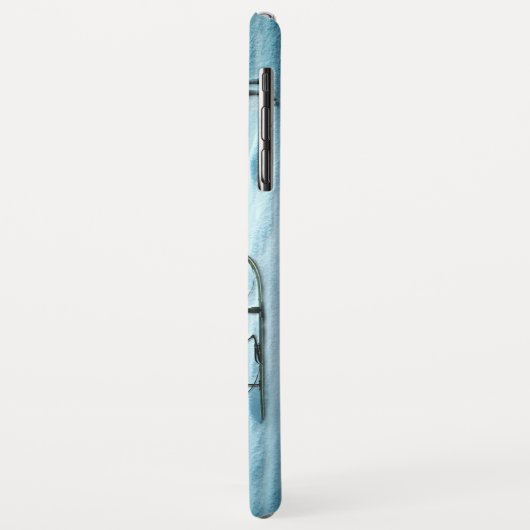 Santa und Rudolph mit Schlitten Case-Mate iPhone Hülle (Hinten/Links)