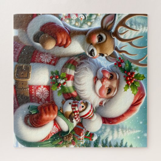 Santa und Rudolph Puzzle (Horizontal)