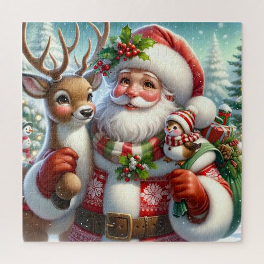 Santa und Rudolph Puzzle (Vertikal)
