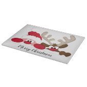 Santa und Rudolph Schneidebrett (Ecke)