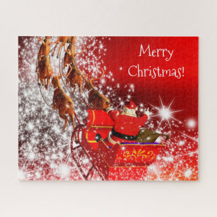 Santa und Schlitten Puzzle