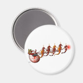 Santa und Seepferd Sleigh Magnet (Vorderseite/Rückseite)
