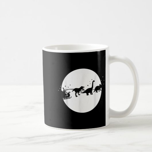 Santa und sein Dinosaurier-Schlittenfahrt, T-Rexma Kaffeetasse (Rechts)