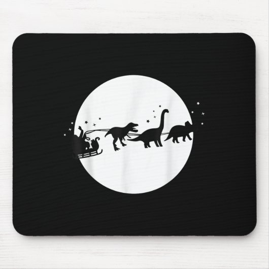 Santa und sein Dinosaurier-Schlittenfahrt, T-Rexma Mousepad (Vorne)
