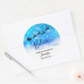 Santa und sein flatternder Rentier - Glauben - Küc Runder Aufkleber (Umschlag)