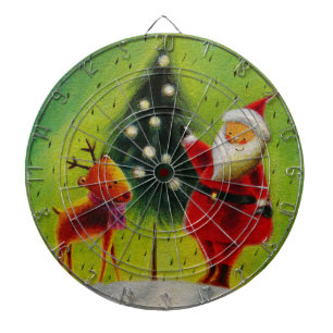 Santa und sein Rentier Dartscheibe