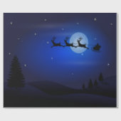 Santa und sein Rentier - Geschenkpapier (Flach)