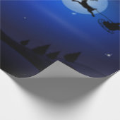 Santa und sein Rentier - Geschenkpapier (Ecke)