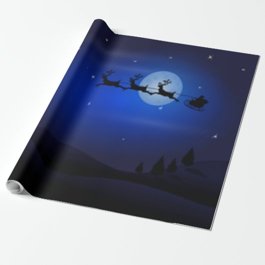 Santa und sein Rentier - Geschenkpapier (Ungerollt)