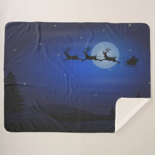SANTA und sein SCHLECHTER FLY PASS THE MOON Sherpadecke