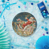 Santa und sein Schlitten klein Pappteller (Party)