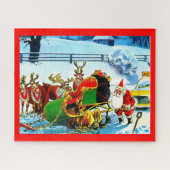 Santa und sein Schlitten Puzzle (Horizontal)