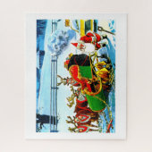 Santa und sein Schlitten Puzzle (Vertikal)