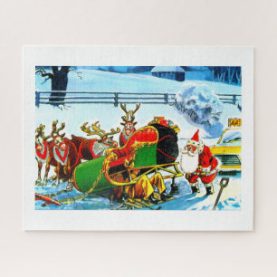 Santa und sein Schlitten Puzzle