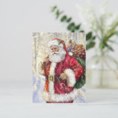 Santa und seine Haube Postkarte (Stehend Vorderseite)