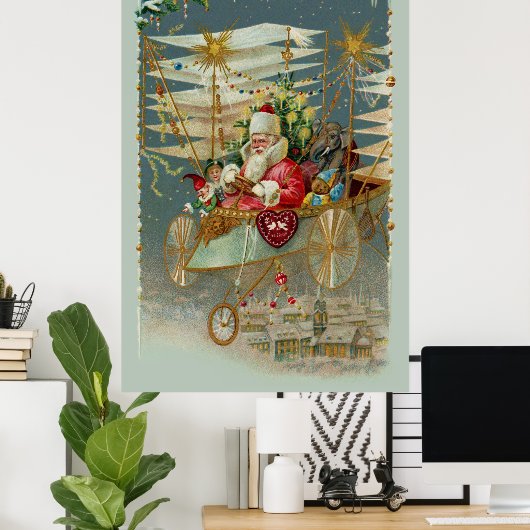 Santa und seine Phantastische Maschine Poster (Heimbüro)